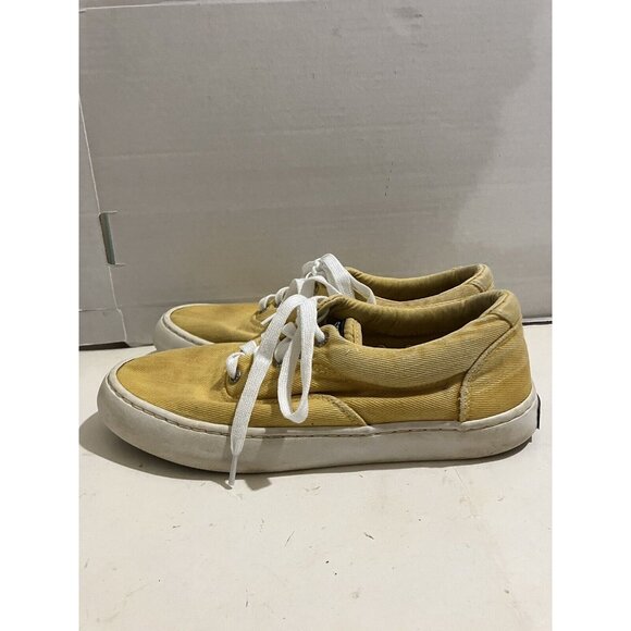 Sperry Top-Sider Mens Size 7 M Yellow Lace Up Canvas Sneakers shoes - Picture 3 of 8